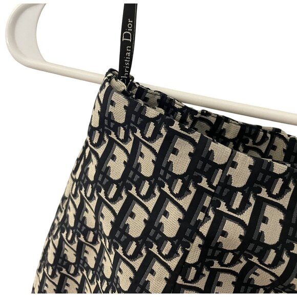 Christian Dior Monogram Print Wrap Skirt With Buckle Detail Black & White Womens - Picture 7 of 10